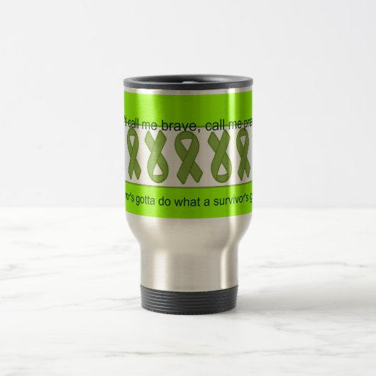 Mug De Voyage Les rubans de conscience de lymphome ne (Centre)