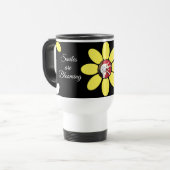 Mug De Voyage Les sourires fleurissent mignon Chien Fleur Jaune (Devant gauche)