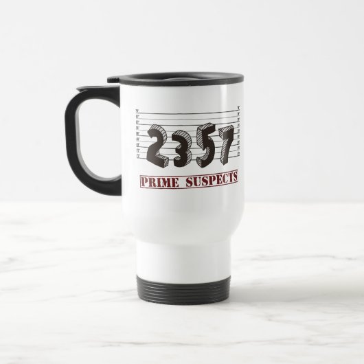 Mug De Voyage Les suspects de nombre premier (Gauche)