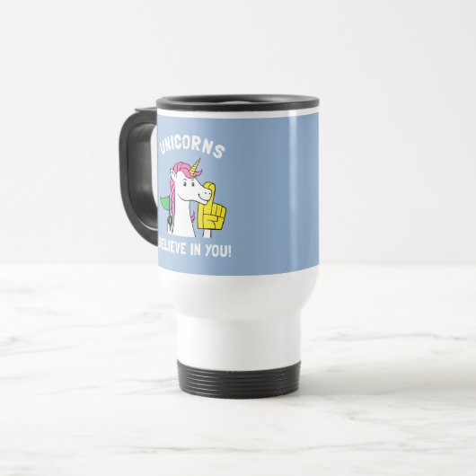 Mug De Voyage Les Unicornes Croient En Vous (Devant gauche)