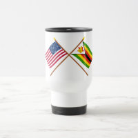 Les USA et drapeaux croisés par Zimbabwe