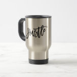Mug De Voyage Lettrage à la mode de hâte<br><div class="desc">Featuring Modern Lettering that says "Hustle". Great gift for a co-worker,  friend or recent graduate.</div>
