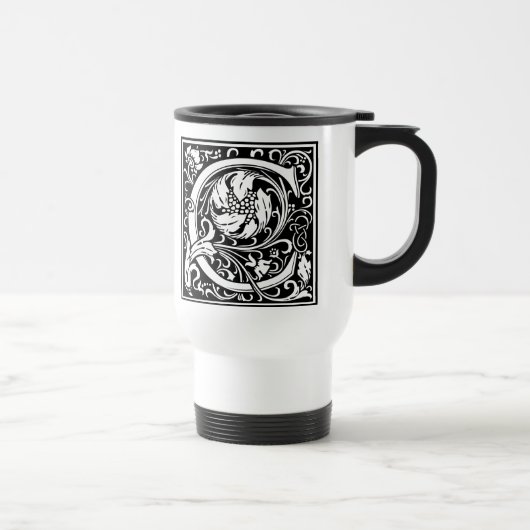 Mug De Voyage Lettre C Monogramme médiéval Art Nouveau (Droite)