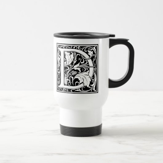 Mug De Voyage Lettre D Monogramme médiéval Art Nouveau (Droite)