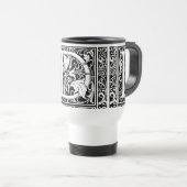 Mug De Voyage Lettre D Monogramme médiéval Art Nouveau (Devant droit)