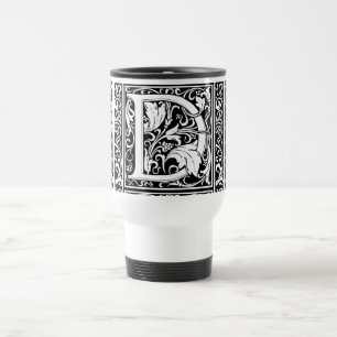 Mug De Voyage Lettre D Monogramme médiéval Art Nouveau