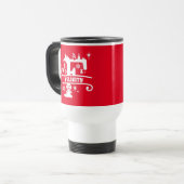 Mug De Voyage Lettre F Noël Monogramme Nom initial Rouge (Devant gauche)