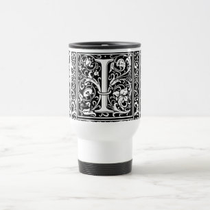 Mug De Voyage Lettre I Monogramme médiéval Art Nouveau