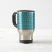 Mug De Voyage Lettre initiale A, Aqua Blue (Devant gauche)