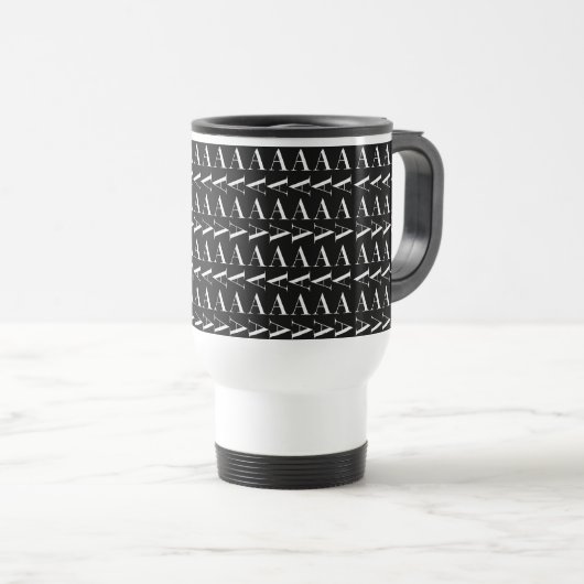 Mug De Voyage Lettre initiale A monogramme (Devant droit)