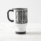 Mug De Voyage Lettre M Monogramme médiéval Art Nouveau (Gauche)