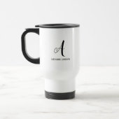 Mug De Voyage Lettre Monogramme moderne et nom complet Travel Mu (Gauche)