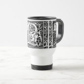 Mug De Voyage Lettre P Monogramme médiéval Art Nouveau (Devant droit)