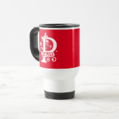 Mug De Voyage Lettre P Noël Monogramme Nom initial Rouge (Devant gauche)