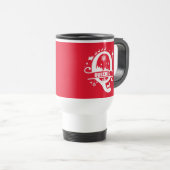 Mug De Voyage Lettre Q Noël Monogramme Nom initial Rouge (Devant droit)