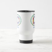 Mug De Voyage Lettres de fleurs Initiale "D" avec nom personnali (Centre)