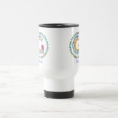 Mug De Voyage Lettres de fleurs Initiale "G" avec nom personnali (Centre)