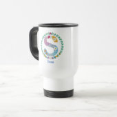 Mug De Voyage Lettres de fleurs "S" initiales avec nom personnal (Devant gauche)