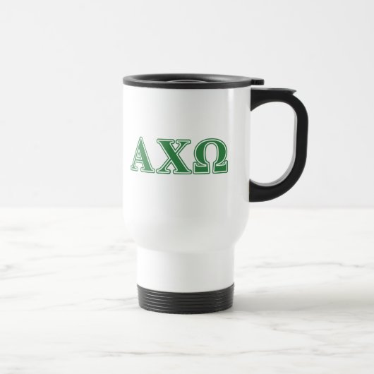 Mug De Voyage Lettres vertes d'Alphi Chi Omega (Droite)