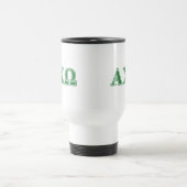 Mug De Voyage Lettres vertes d'Alphi Chi Omega (Centre)