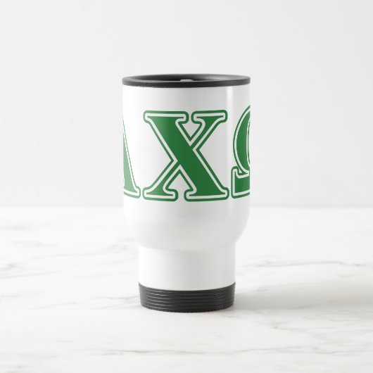 Mug De Voyage Lettres vertes d'Alphi Chi Omega (Centre)