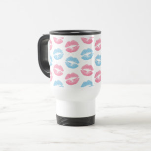 Mug De Voyage Lèvres bleues et roses Motif, Baguette à lèvres, B