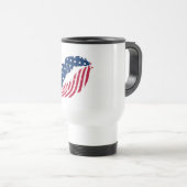 Mug De Voyage Lèvres rouges et bleues (Devant droit)