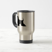 Mug De Voyage Lévrier afghan en silhouette (Devant gauche)