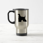 Mug De Voyage Lévrier afghan en silhouette (Gauche)