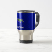 Mug De Voyage Lézard ; Bleu (Devant droit)
