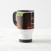 Mug De Voyage lézard gris sur bois usé (Devant gauche)