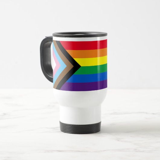 Mug De Voyage Lgbtq rainbow diversity Inclusive drapeau gay prid (Devant gauche)