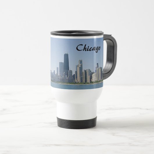 Mug De Voyage L'horizon de Chicago (Devant droit)