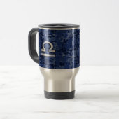 Mug De Voyage Libra Zodiac Connexion Camouflage numérique bleu (Devant gauche)