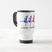 Mug De Voyage Ligne de danse highland (Devant gauche)