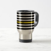 Mug De Voyage Ligne jaune mince monogramme de drapeau (Devant droit)