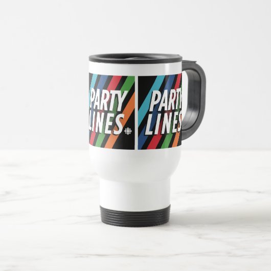 Mug De Voyage Lignes de partie CBC (Devant droit)