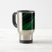 Mug De Voyage lignes vertes néon (Devant gauche)