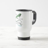Mug De Voyage L'iguane vont sur une croisière (Devant droit)
