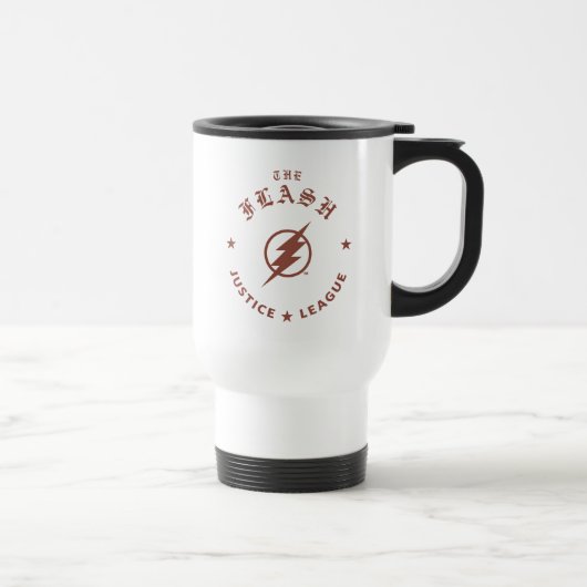 Mug De Voyage Ligue de Justice | L'Emblème Flash Retro Lightning (Droite)