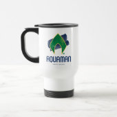 Mug De Voyage Ligue de Justice | Symbole Aquaman à demi-teintes  (Gauche)