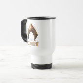 Mug De Voyage Ligue de Justice | Symbole d'aquaman métallique (Devant gauche)