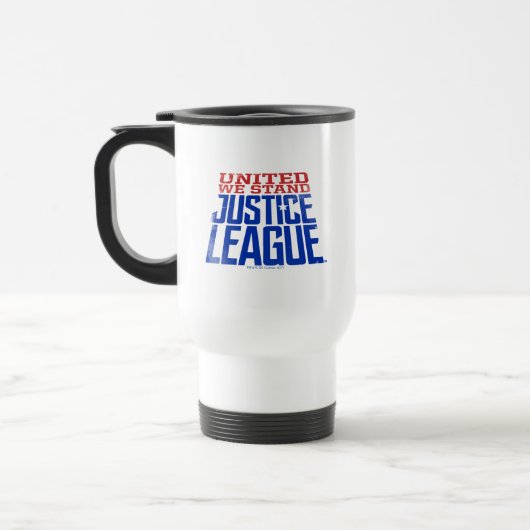 Mug De Voyage Ligue de Justice | United We Stand Graphic (Gauche)