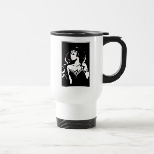 Mug De Voyage Ligue de Justice Wonder Woman Noir Pop Art