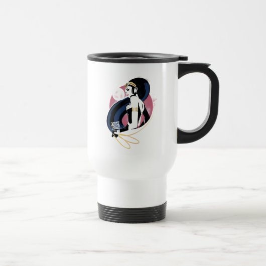 Mug De Voyage Ligue de Justice | Wonder Woman Profil Pop Art (Droite)