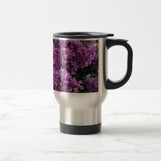 Mug De Voyage lilas rose violet | photo florale rose romantique (Droit)