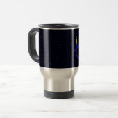 Mug De Voyage Lion bleu Menorah (Devant gauche)