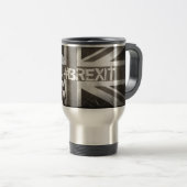 Mug De Voyage Lion fier noir et blanc Union Jack #Brexit (Devant droit)
