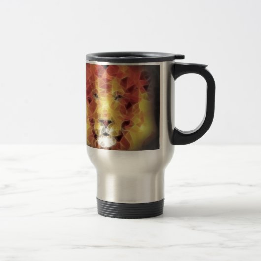 Mug De Voyage Lion fractal (Droit)