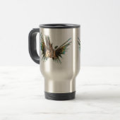Mug De Voyage Lionfish - Conception abstraite - Découpe d'une ph (Devant gauche)